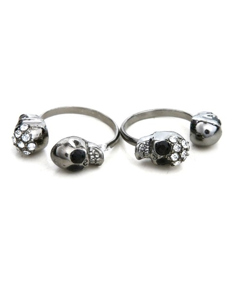 Crystal Skullie Ring