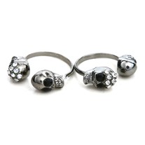 Crystal Skullie Ring