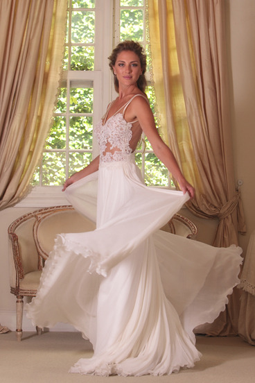 Custom Open back Sexy Lace Wedding Dress,Vintage Lace Wedding Dresses 