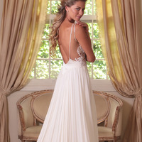 Custom Open back Sexy Lace Wedding Dress,Vintage Lace Wedding Dresses  - Thumbnail 1