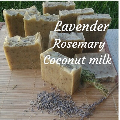 Lavender and rosemary soap bar