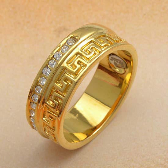 Gold CZ Band RIng