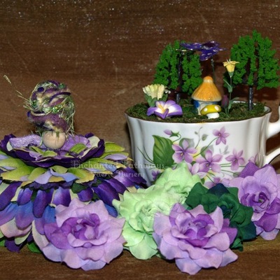 Faerie windsor and her teacup nursery, fairy, ooak, diorama