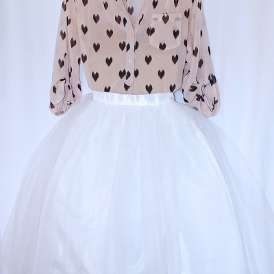 White tulle skirt