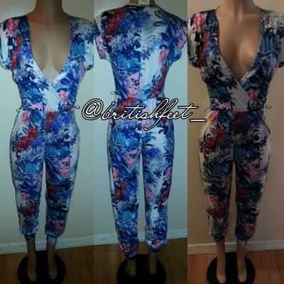 V-cut jumpsuit