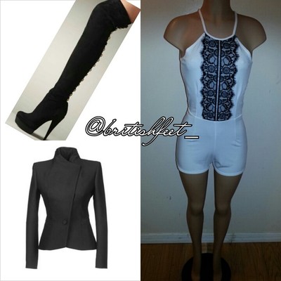 Eyelash lace insert romper