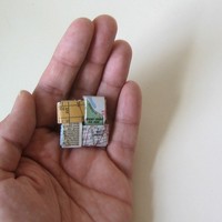 Eco Friendly Travel Pin - Reclaimed Maps - Thumbnail 1