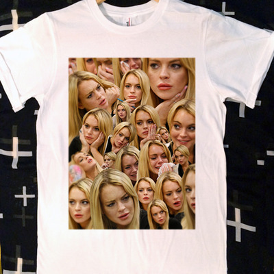 Lindsay lohan collage t-shirt.