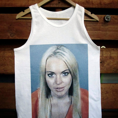 Lindsay lohan mugshot t-shirt or tank top