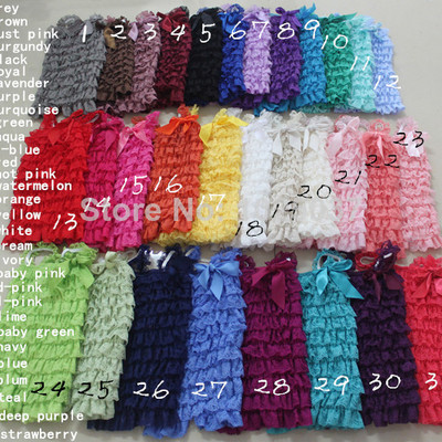 Lace ruffles petti rompers with straps