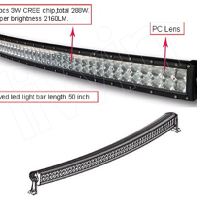50" curved light bar