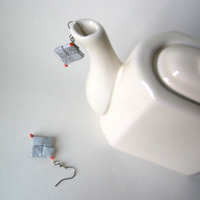 Cloudy Sky with a Silver Lining Eco Earrings - Thumbnail 2