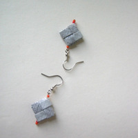 Cloudy Sky with a Silver Lining Eco Earrings - Thumbnail 4
