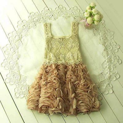 Crochet and rosette dress vintage stunning princess