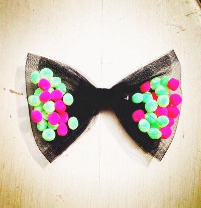 Cool Kid Pom Pom Bow