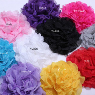 Lace flower hair clips