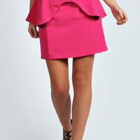 Pink Peplum Skirt - Thumbnail 1