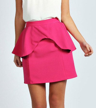 Pink Peplum Skirt