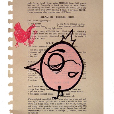 Cards - cream of chicken, set of 5