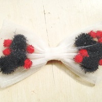 Team Eagles Pom Pom Bow - Thumbnail 1