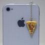 Kawaii PEPPERONI PIZZA Iphone Earphone Plug/Dust Plug - Cellphone Headphone Handmade Decorations-1