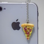 Kawaii PEPPERONI PIZZA Iphone Earphone Plug/Dust Plug - Cellphone Headphone Handmade Decorations-4