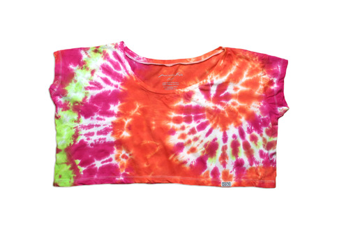 Crop Top - Tri Swirl Tie Dye