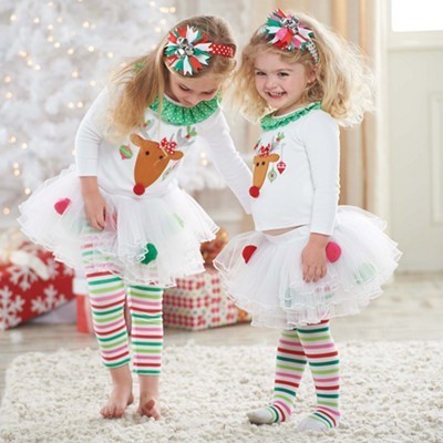 White christmas reindeer tutu skirt set - Thumbnail 3