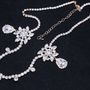 WEDDING BRIDAL DANGLE DROP BRIDE HEAD RHINESTONE CRYSTAL GOLD HAIR CHAIN TIARA-1