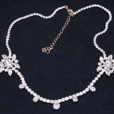 Wedding bridal dangle drop bride head rhinestone crystal gold hair chain tiara