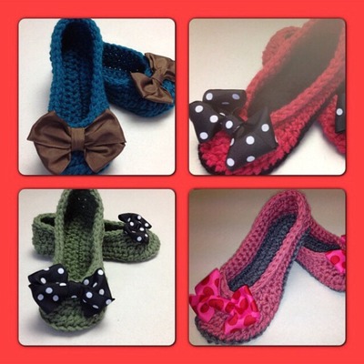 Adult crochet slippers