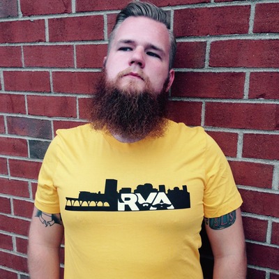 Gold Skyline RVA Beard League T-Shirt