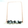 Modern Snowflake Obsidian Necklace (N62)-1
