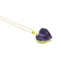 Amethyst Druzy Heart Necklace-1