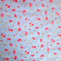 Strapless Blue Floral Dress, Dress, 50s style vintage inspired, Casual - Thumbnail 1