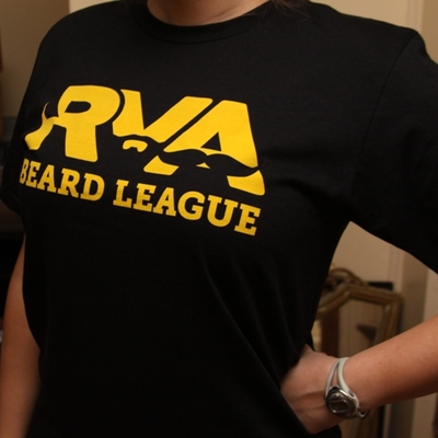 Black/gold rva beard league t-shirt