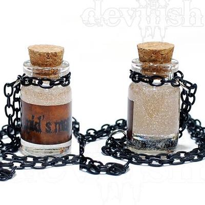 Cupid's magic treasure bottle necklace