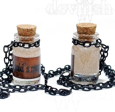 Cupid's magic treasure bottle necklace