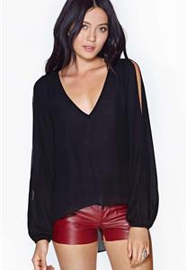 Ladies Slit Arm Chiffon Blouse