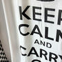 KEEP CALM & CARRY ON Black & White Bathroom Use SHOWER CURTAIN 180 x 200 cm Set - Thumbnail 4