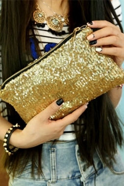 Golden goddess handbag
