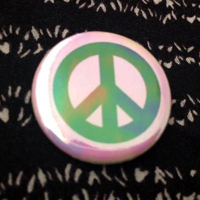 90's Peace Sign Pinback Button