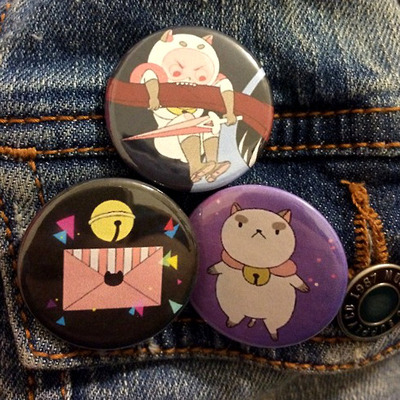 Bee and Puppycat Pinback Button Mini Set