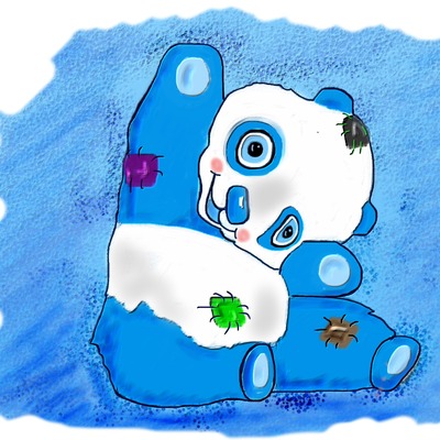 Patchwork panda ornament