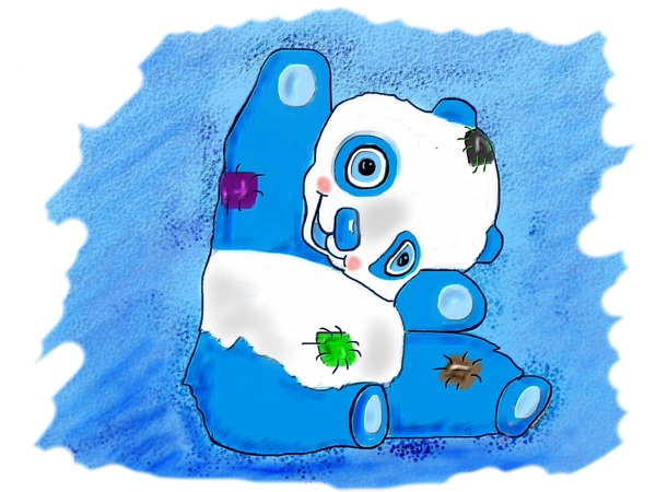 Patchwork panda Ornament