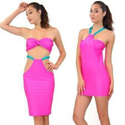 Hot pink pencil skirt set