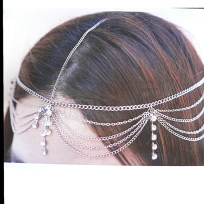 Silver rhinestone headpiece
