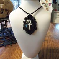 Gothic victorian style ankh cameo necklace - Thumbnail 1