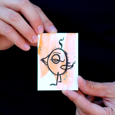 Original ACEO Painting - Mini Bird