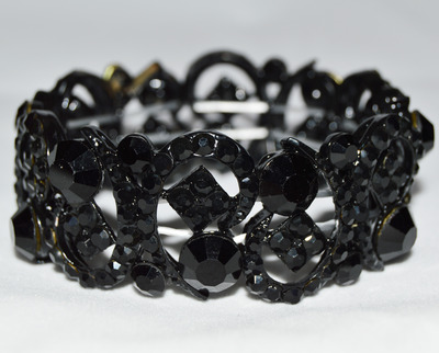 Black Bangle Bracelet 